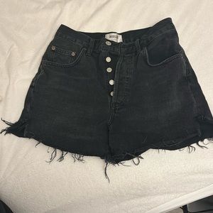 Agolde Dee Distressed Super High Waist Shorts Size 25